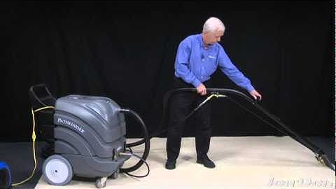 Hot Water Extraction After Applying Pre-Conditioners to Carpet - Jon-Don Video