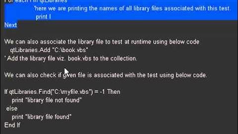 see associated library files in QTP
