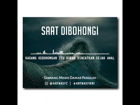 Saat Dibohongi Sinau1menit Sabrang Mowo Damar Panuluh