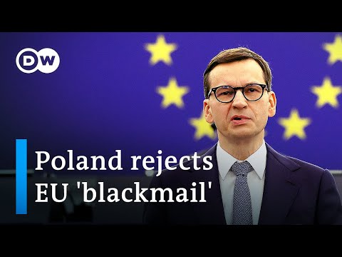 Polish PM Morawiecki takes defiant tone in EU rule of law clash - DW News.