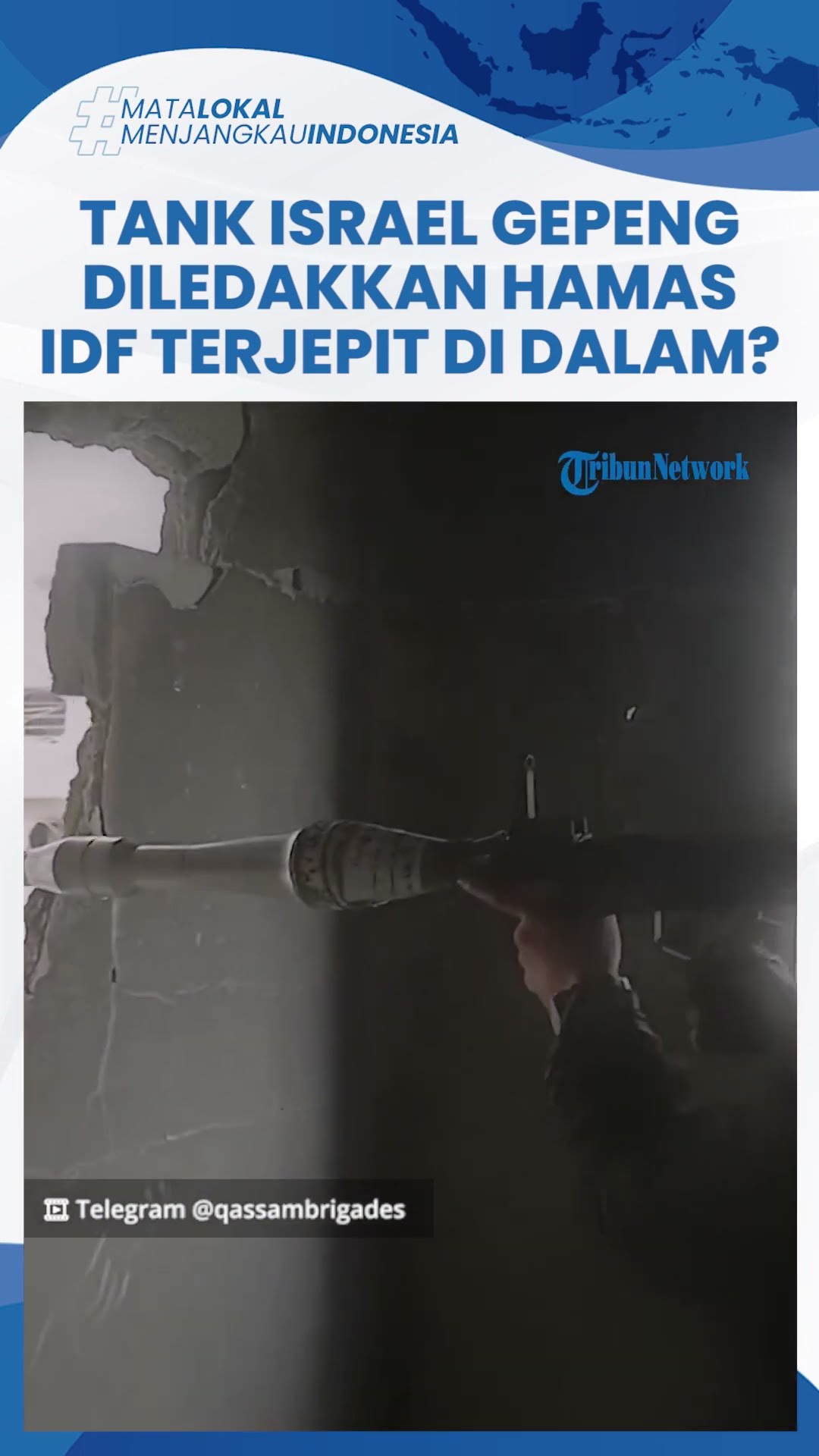 Brigade Al-Qassam Ledakkan Tank-tank Israel hingga Gepeng, Suara Teriakan Takbir Menggema