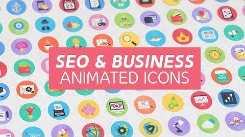 100 Seo & Business Modern Flat Animated Icons » free after effects template