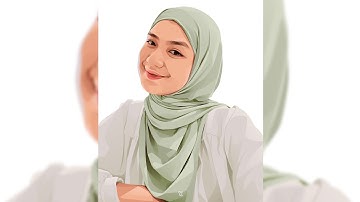 vector hijab process - speed art