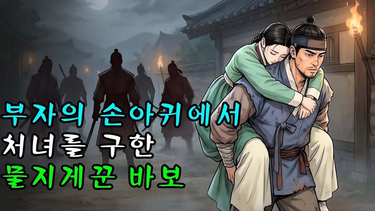 붉은 비 내리는 밤, 기생을 업고 도망친 머슴 달수 | 야담·민담·전설·설화·옛날이야기·난향야화