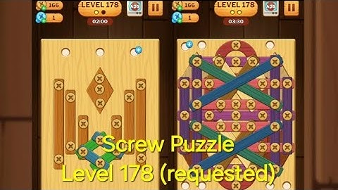 Screw Puzzle: Wood Nut & Bolt - Level 178 (requested)