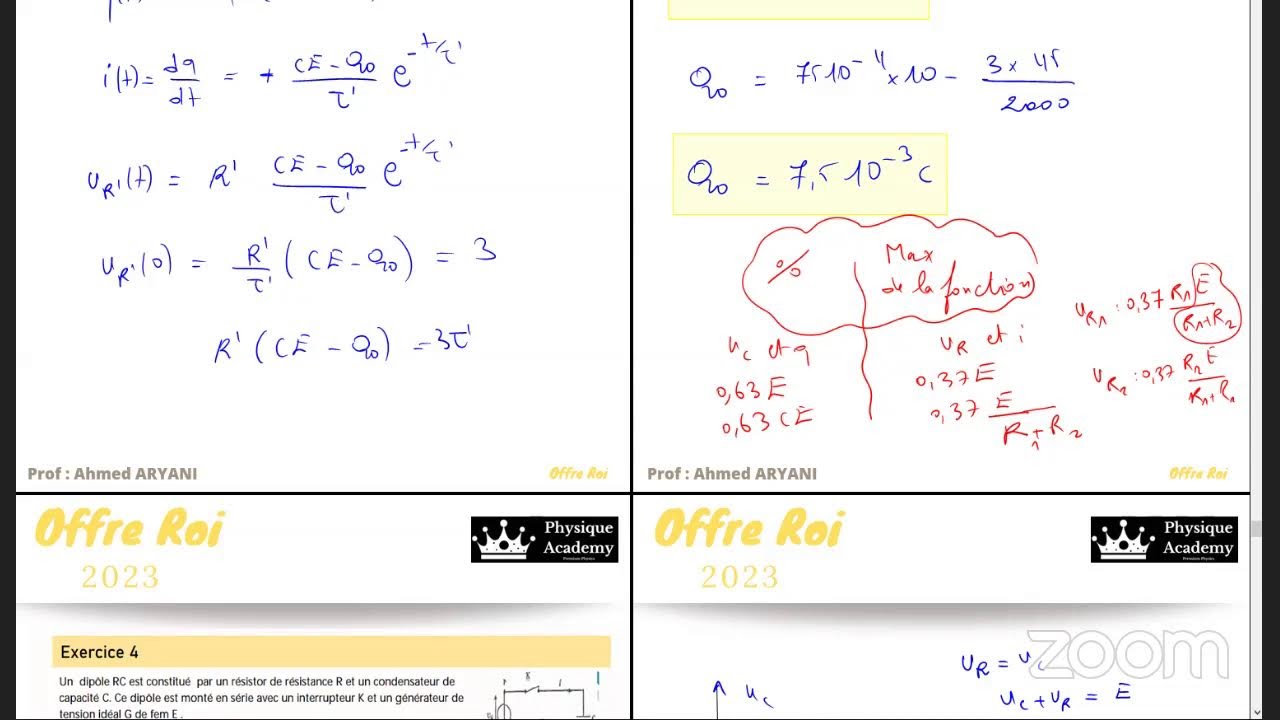 Condensateur - Dipôle RC Révision BAC 2023