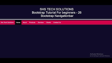 Bootstrap Navigation bar Tutorial | Bootstrap Tutorial For Beginners - 26 | Navigation bar