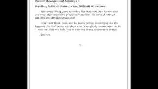 Patient Management  Strategy 15 - Handling Difficult Patients And Difficult situations