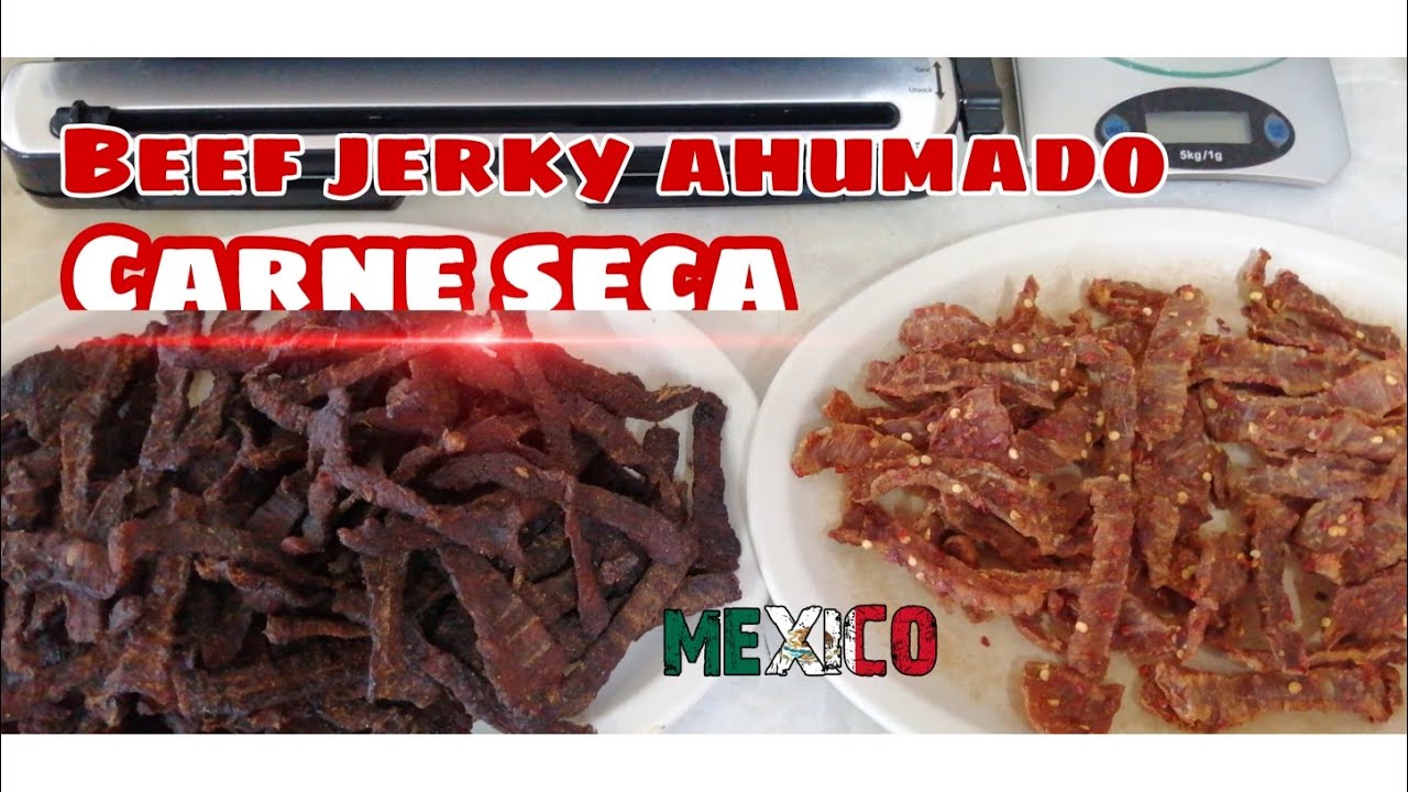 Como hacer CARNE SECA casera \ COMIDA DE SUPERVIVENCIA Mexicana (receta del  beef jerky ahumado) 
