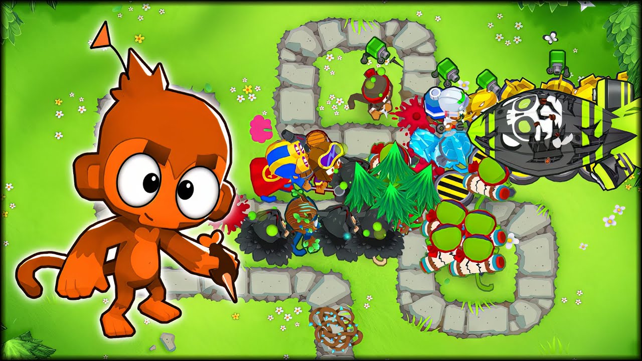 Monkey Meadow On HARD ALTERNATE BLOONS ROUNDS BLOONS TD 6 Part 8 4K PC Walkthrough Gameplay 