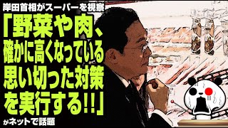 岸田首相がスーパーを視察「野菜や肉、確かに高くなっている。思い切った対策を実行する」が話題