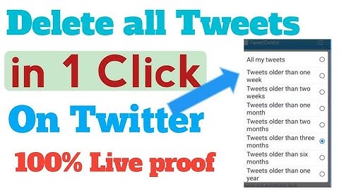How to delete all tweets in 1 click|Twitter se sabi tweet kase delete karen|Tweet Delete|