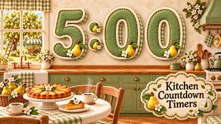 5 Minute Kitchen Countdown Timer | Cozy Pear Orchard Kitchen