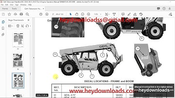GEHL DL SERIES DL7 DL9 DL11 DL12 Telescopic Handlers Operator’s Manual(50960019D) - PDF DOWNLOAD