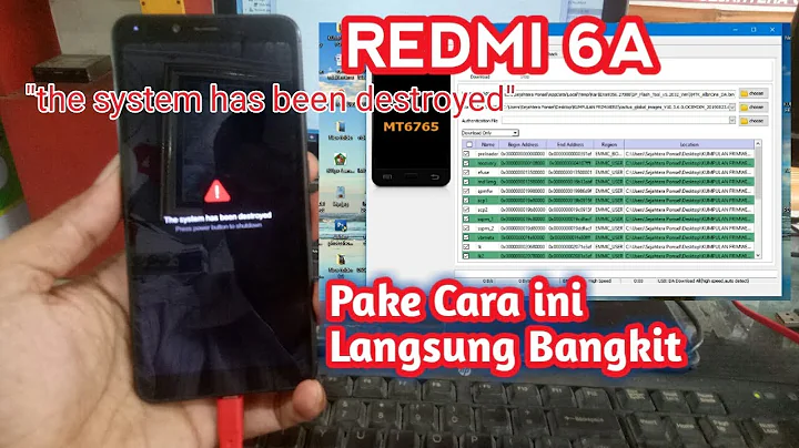 Redmi 6A Cactus Muncul Logo Seru Merah [The system has been destroyed] 1000% Done | pugot hp