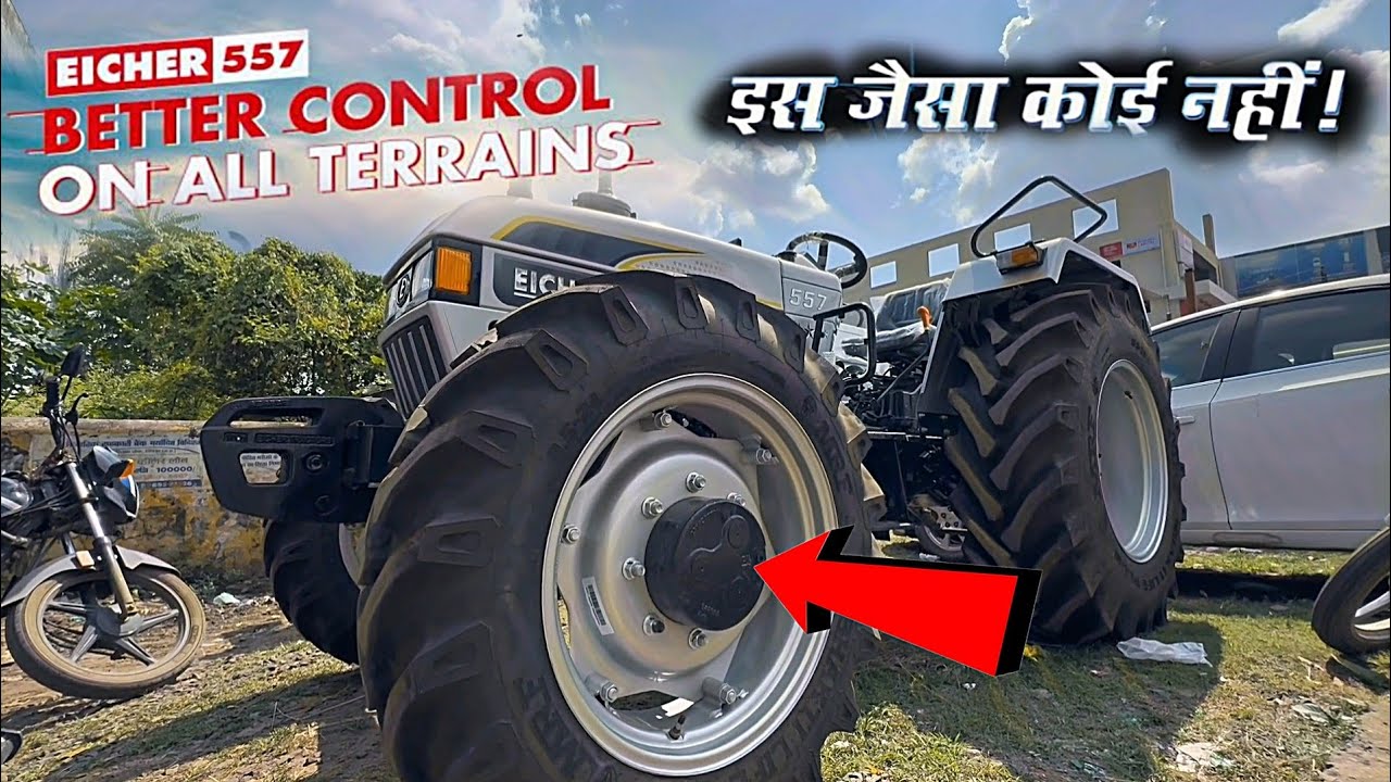 🚀Eicher 557 4x4 Tractor 🌟Review Mileage, Power, और Features का King!
