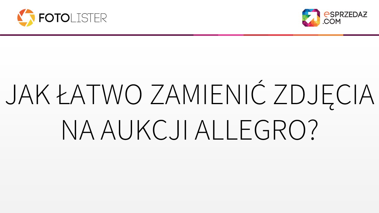 Jak zamienić zdjęcia na aukcji Allegro? - YouTube