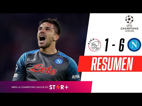 ¡SIMEONE SE ANOTÓ EN LA HISTÓRICA GOLEADA NAPOLITANA EN ÁMSTERDAM! | Ajax 1-6 Napoli | RESUMEN