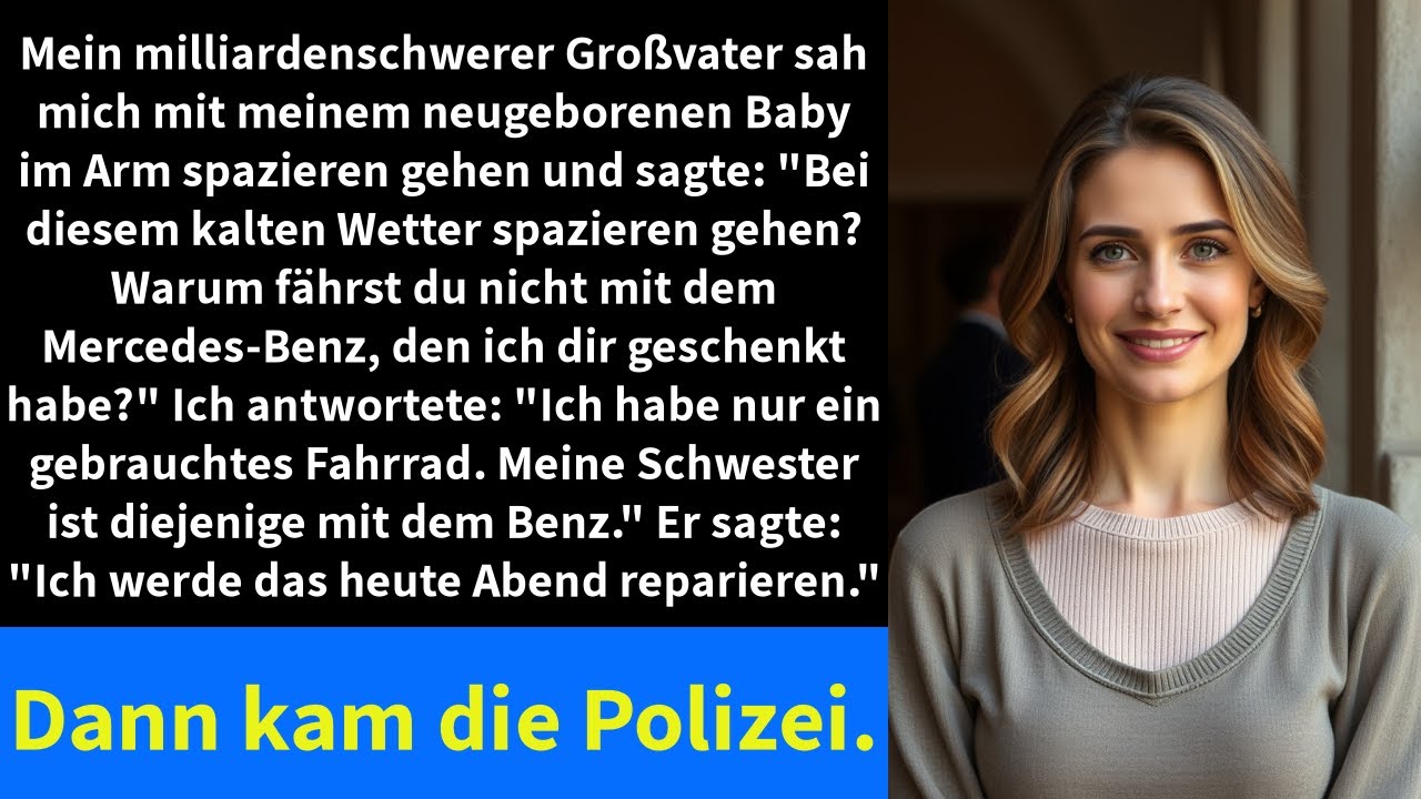 Mein milliardenschwerer Großvater sah mich mit meinem neugeborenen Baby im Arm spazieren gehen und