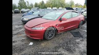 2025 TESLA MODEL 3 | VIN 1Y1SK5483XZ408431 Tesla Model 3 Vin