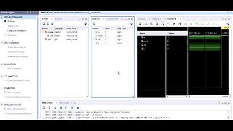 simulation of mealy machine using test bench