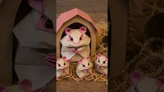 Familia Hamster Origami #hamster #papercraft #origami #origamicraft