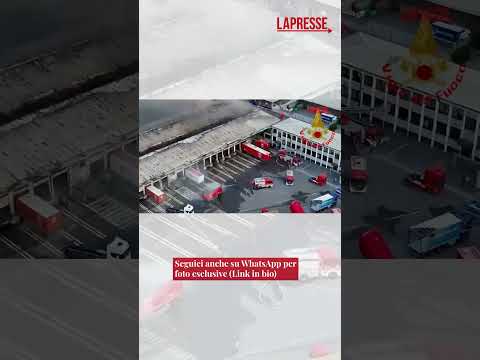Video Milano, incendio alla Brt: le immagini dei droni dei Vigili del Fuoco