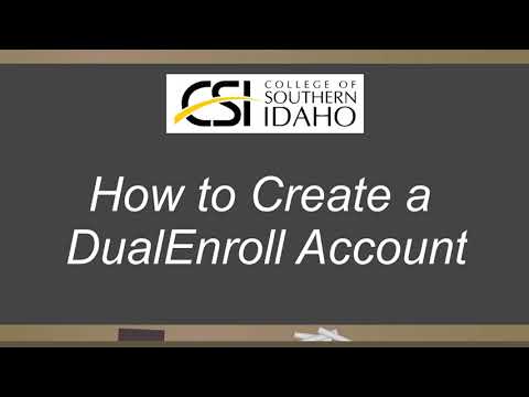 Create a CSI DualEnroll Account