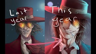 Redrawing Hellsing Alucard Speed Paint