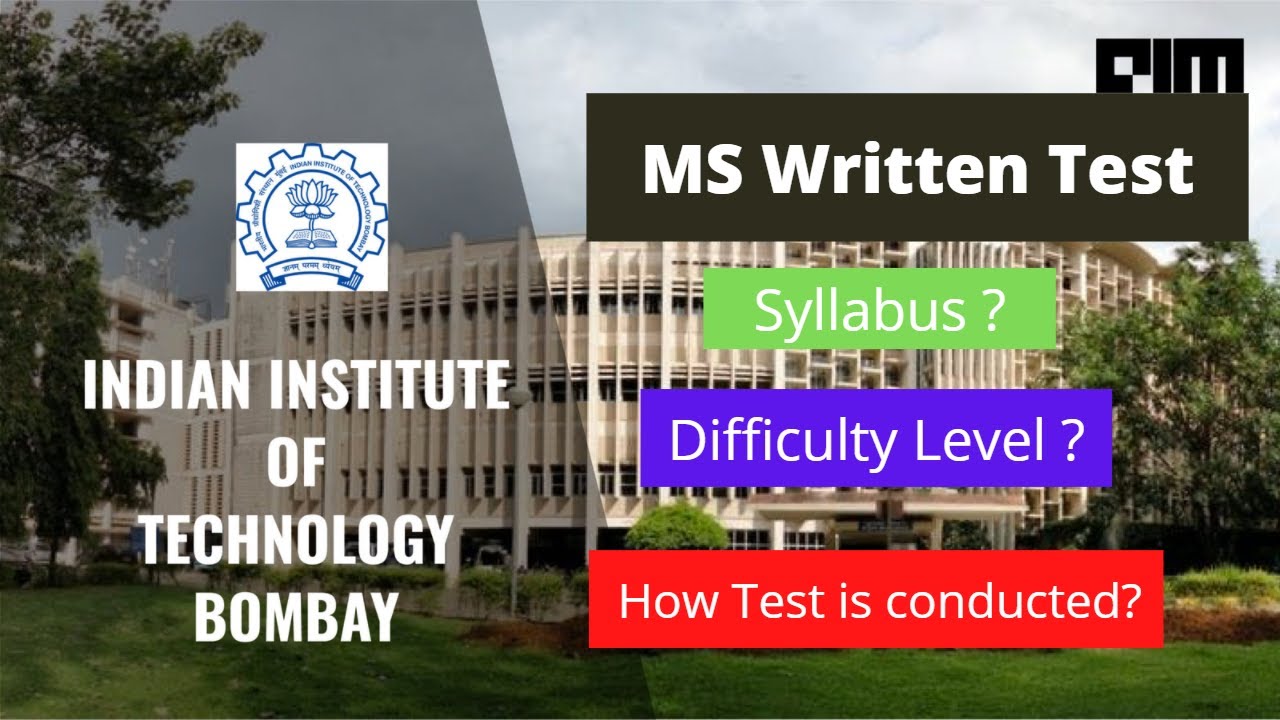 MS Written Test IIT Bombay | How to prepare for MS Written Test of IIT ...