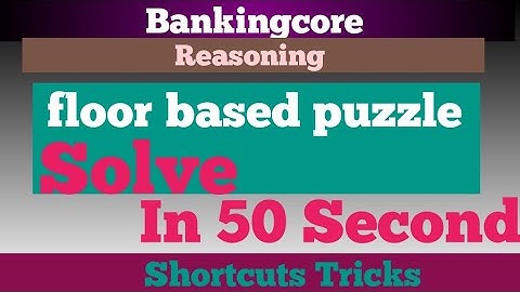 Floor Based puzzle | Reasoning Shortcut Tricks | Solve In 50 Second |