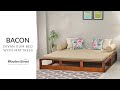 Bacon diwan cum bed with mattress  latest designer bed online   wooden street  2023