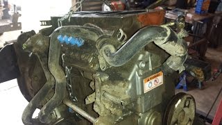 Caterpillar skid steer engine rebuild. Cat 3024c,(Perkins/Shibaura N844) engine. part 1:tear down