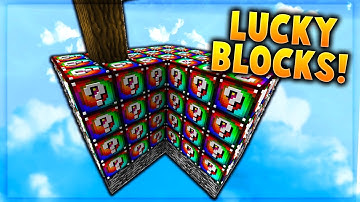 SPIRAL LUCKY BLOCK SKY BLOCK WARRIORS! - Minecraft Mods