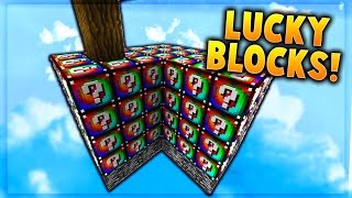 SPIRAL LUCKY BLOCK SKY BLOCK WARRIORS! - Minecraft Mods