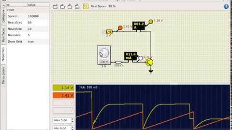 SimulIDE bjt curve