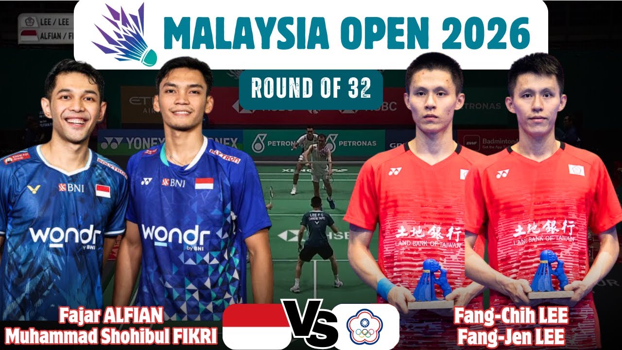 Fajar Alfian/Muhammad Shohibul Fikri vs Lee/Lee - Malaysia Open 2026 Badminton (AMAZING !! MD-R32)