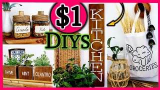 AMAZING IDEAS to DIY & Decorate your Kitchen | $1 Dollar Tree Kitchen DIYs 2021 | Cricut Projects