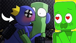 Blue x Green Kiss | RAINBOW FRIENDS, Become Blue x Green | Blue x Green | Rainbow Friends reacts