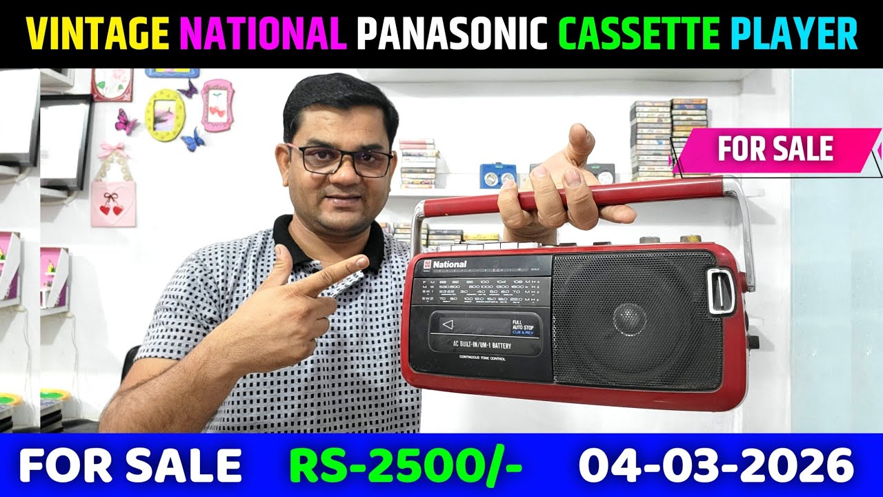 Vintage NATIONAL PANASONIC RX-M50 Cassette Player Tape For Sale || Contect 9425634777