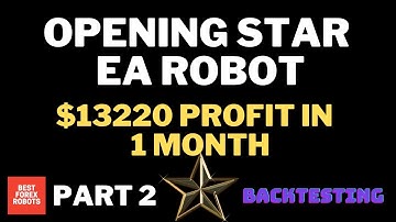Opening Star EA Forex Robot Back Testing Part 2