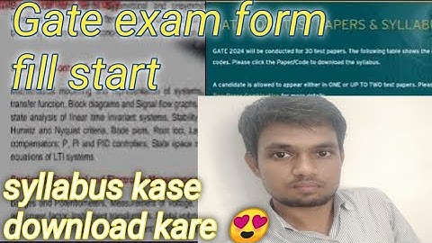 Gate 2024 exam form fill up #iiscbanglore #iitgate #syllabus #Notification #full nowledge #gate