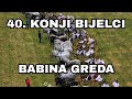 KONJI BIJELCI BABINA GREDA NATJECANJE SKLAPANJE KOLA UPREZANJE KONJA I VEZANJE REPA