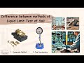 Liquid Limit Test of soil | Casagrande vs. Cone Penetrometer