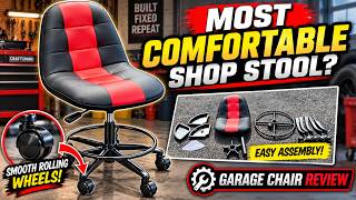 DIY Shop Stool Assembly | How to Assemble Rolling HIgh Backed Comfortable Garage Chair