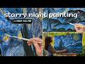 paint starry night with me ✨ 30 MIN focus outdoor relaxing art session🍃🎨