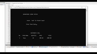 Department Store System using C