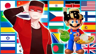 Countryhumans reacts to Super Mario in 50 Languages