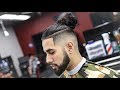 BARBER TUTORIAL: HOW TO FADE A UNDERCUT | MAN BUN STEP BY STEP INSTRUCTIONS