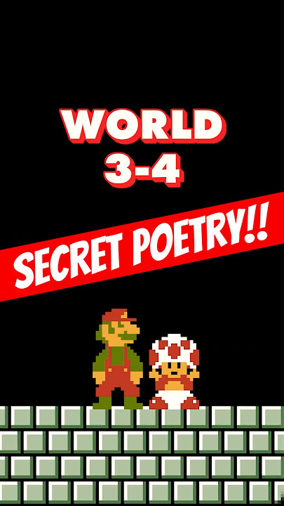 Toad’s SECRET POETRY in Super Mario Bros (NES)!!